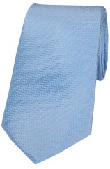 Soprano Sky Blue Herringbone Silk Tie